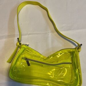 See through yellow bag